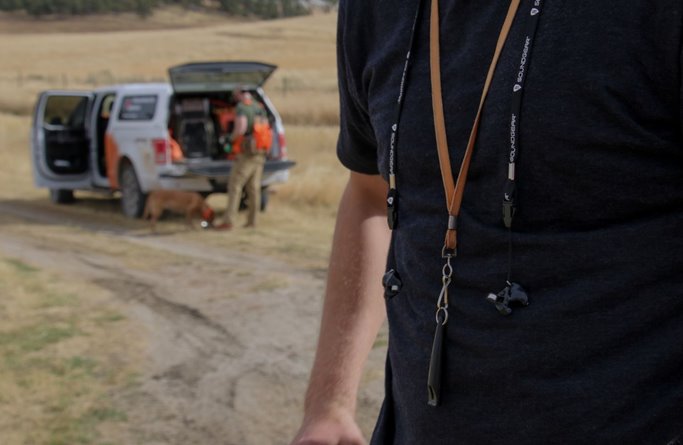 SoundGear units come with a comfortable lanyard so you can keep track of your investment.