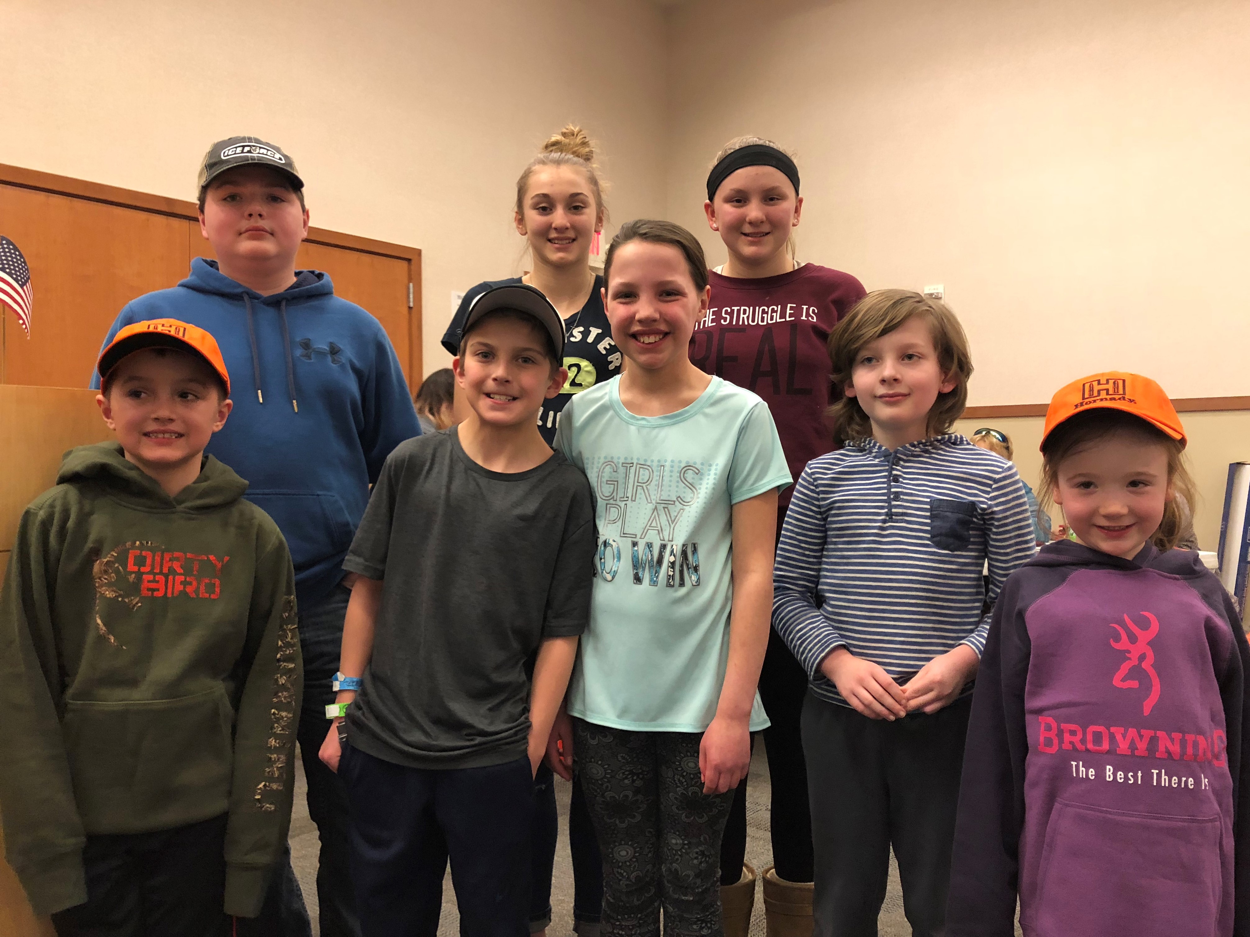 Lifetime small game hunting license winners included Broden Twardowski, Kaiden Zietlow, Lachlan Caputo, Lilly Wewers, Bella Wille, Teagan Wille, Cora Hinsch and Logan Banghart. Lifetime small game hunting license winners included Broden Twardowski, Kaiden Zietlow, Lachlan Caputo, Lilly Wewers, Bella Wille, Teagan Wille, Cora Hinsch and Logan Banghart.