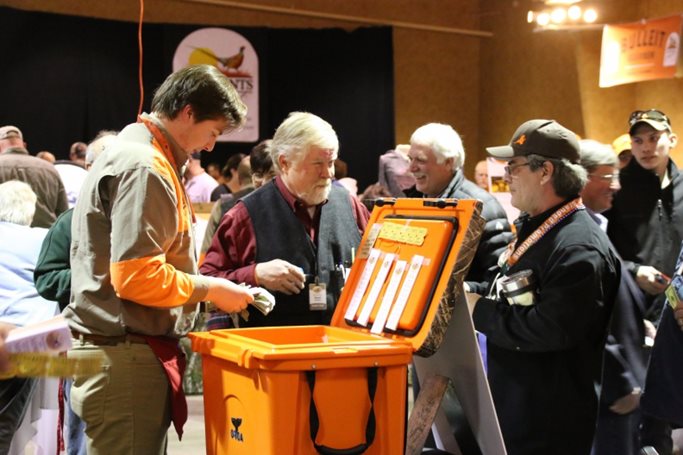 Saturday night's banquet was the Pheasants Forever's largest ever. Saturday night's banquet was Pheasants Forever's biggest ever.